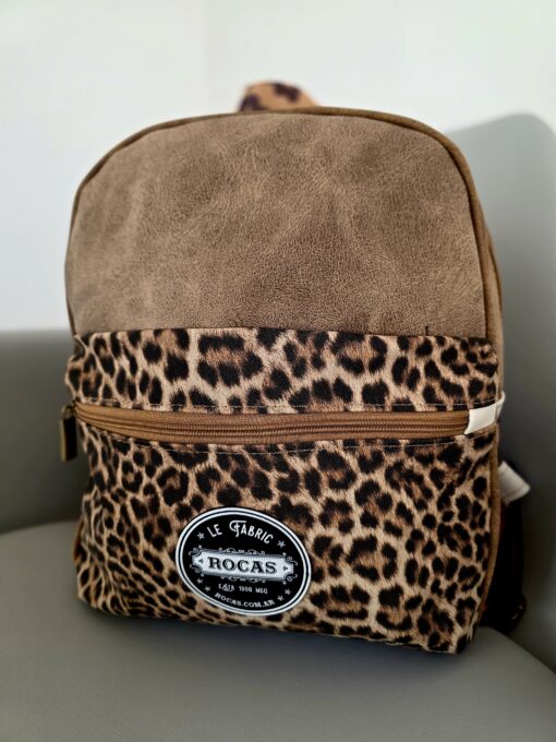 MOCHILA LAS ROCAS ALBERTINA 02 LEOPARDO